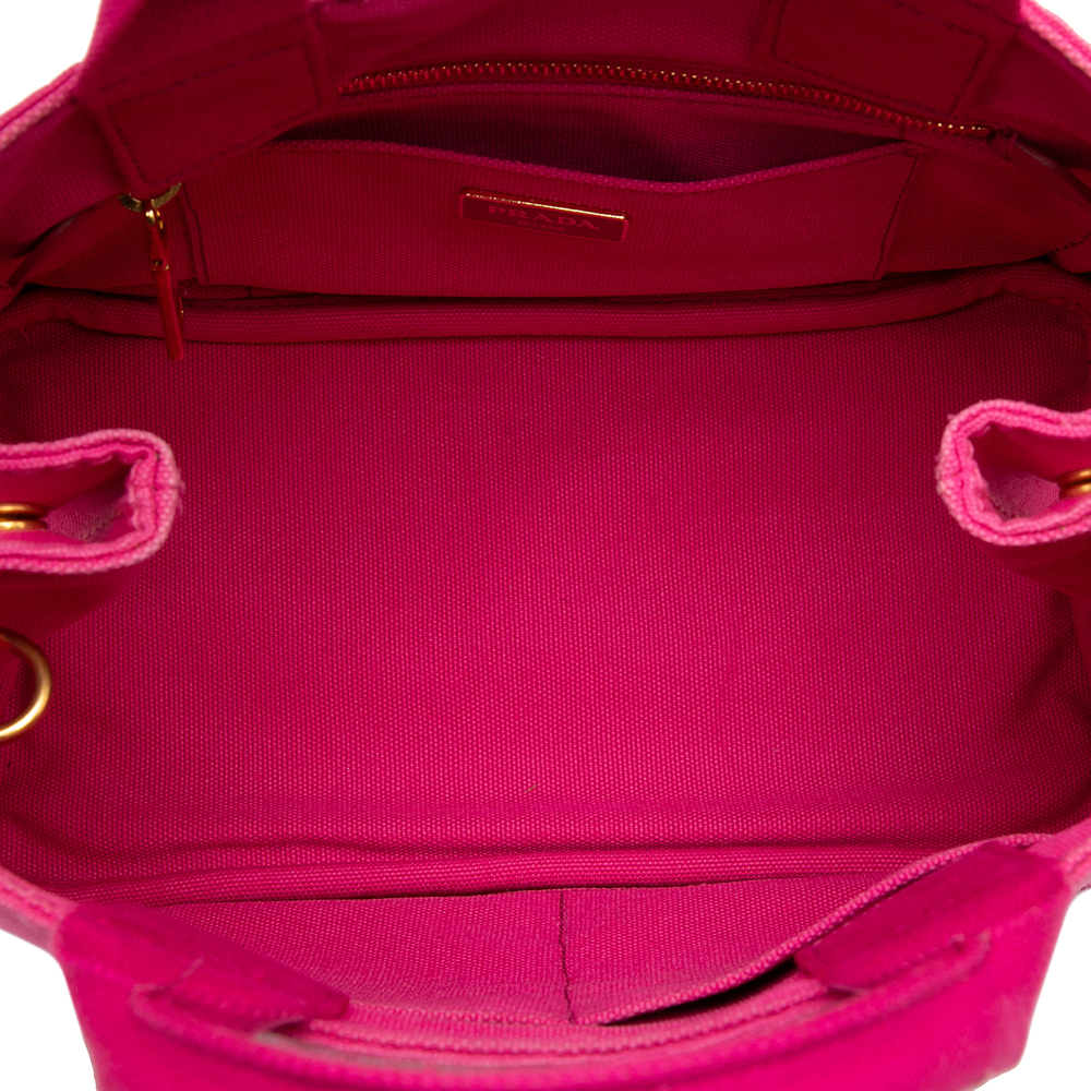 Pre-Loved Prada Small Canvas Canapa Logo Tote - Picture 4 of 7